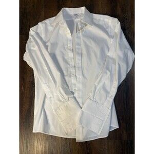Brooks Brothers 1818 Dress Shirt Men’s 15 1/2- 34 White Long Sleeve Non-Iron
